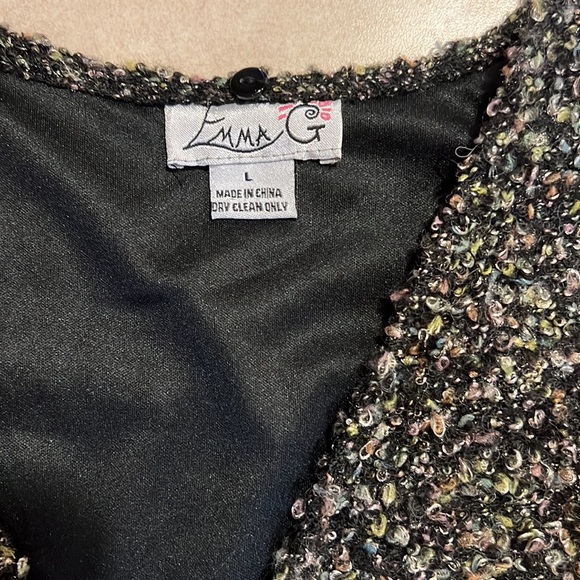 * Dressy Comfortable Vest Multicolor Wool Blend Womens Size Large - Picture 5 of 11